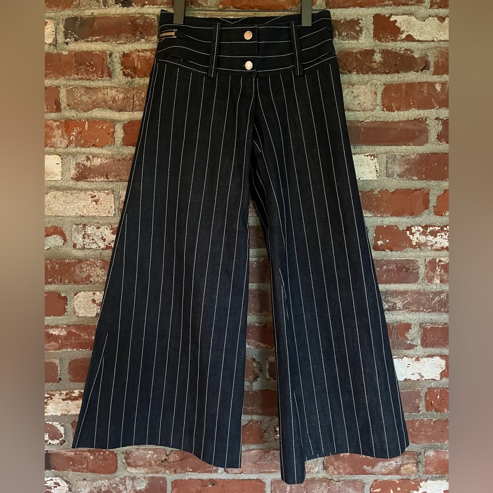 Dolce & Gabbana Pinstripe Wide-Leg Jeans